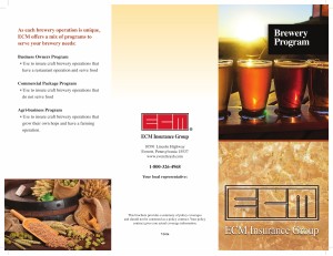 Brewery brochure