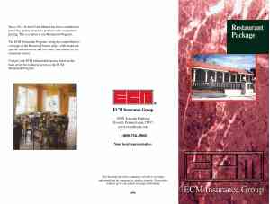 Restaurant brochure